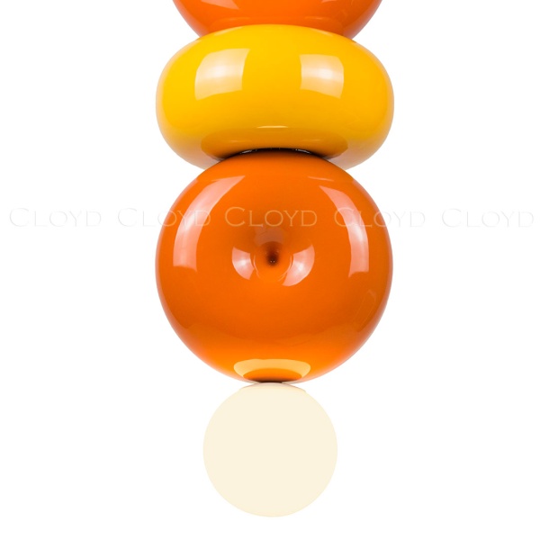 Подвесной светильник Cloyd MOGOTON P1 / Ø25 см - черный - оранж. и желт. керамика (арт.11899) от интернет-магазина IDODOM.RU