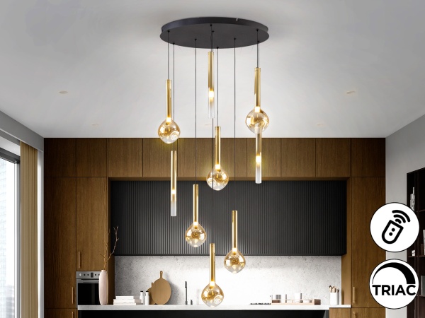 Essenza Люстра 9L - черный-золотой от интернет-магазина IDODOM.RU