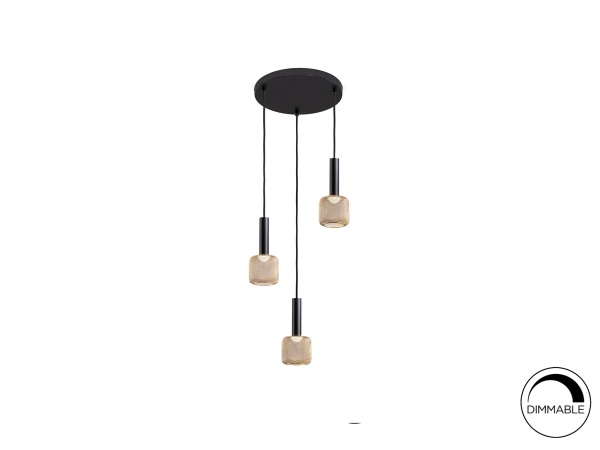 Люстра Sincro 3L черный/золотой от интернет-магазина IDODOM.RU