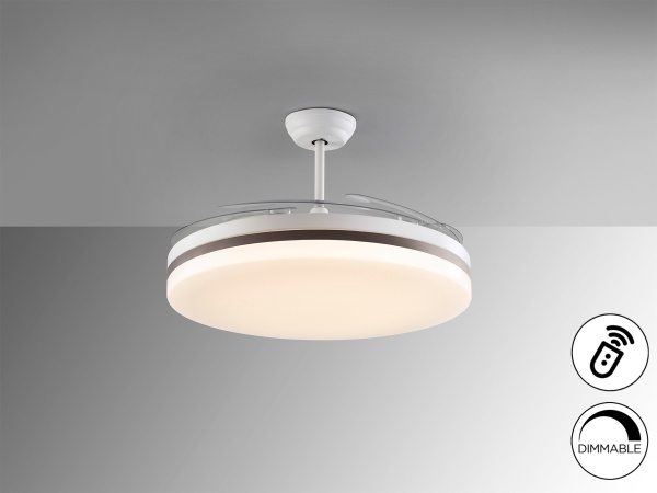 Vento Вентилятор потолочный со светодиодом белый/бронзовый  D80/150 DIM от интернет-магазина IDODOM.RU