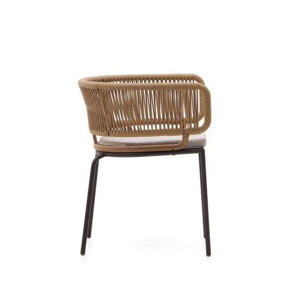 Стул Nadin из бежевого шнура с ножками из оцинкованной стали от интернет-магазина IDODOM.RU