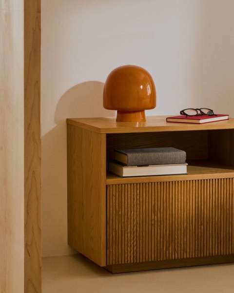 Настольная лампа из оранжевого стекла Reig от интернет-магазина IDODOM.RU