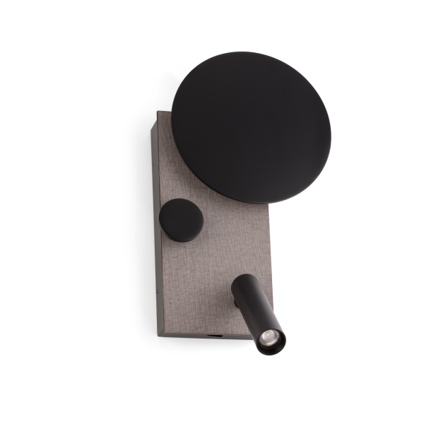 Бра с ридером Klee серый, левый от интернет-магазина IDODOM.RU