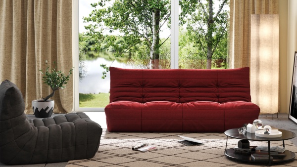 Диван ДеФранс™️ прямой 3-х местный - Эконом микровелюр