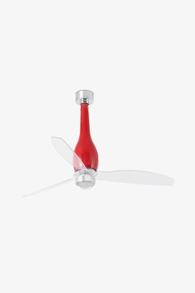 Eterfan M LED Блестящий красный/прозрачный вентилятор с двигателем постоянного тока от интернет-магазина IDODOM.RU