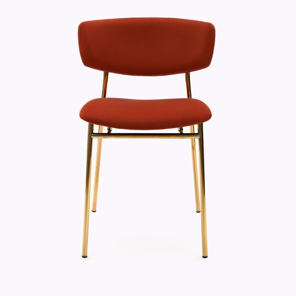 Стул Deimos, микровелюр кирпичный, опоры золото от интернет-магазина IDODOM.RU