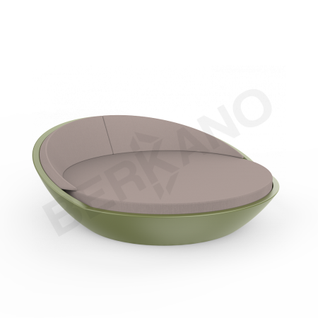 Шезлонг Riviera Olive Green, Cappuccino