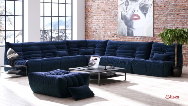 Пуф ДеФранс™️ 90/70 - Эконом микровелюр