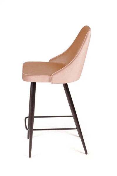 Стул полубарный Oliver, бархат бежевый 5/ чёрный конус от интернет-магазина IDODOM.RU