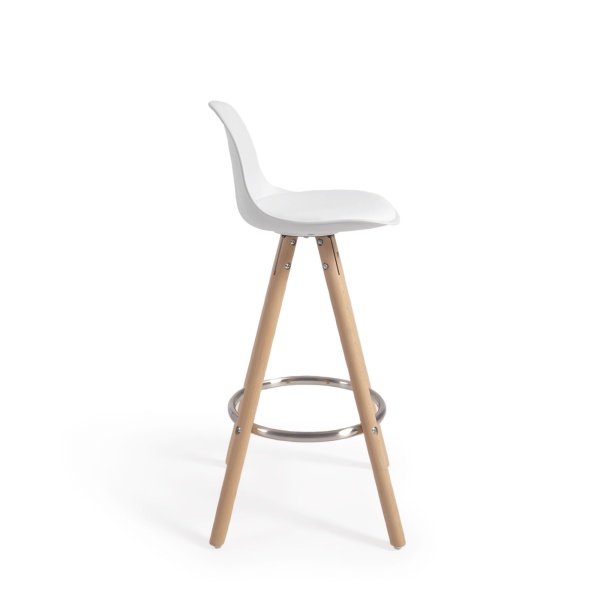 Полубарный стул Stag белый дерево от интернет-магазина IDODOM.RU