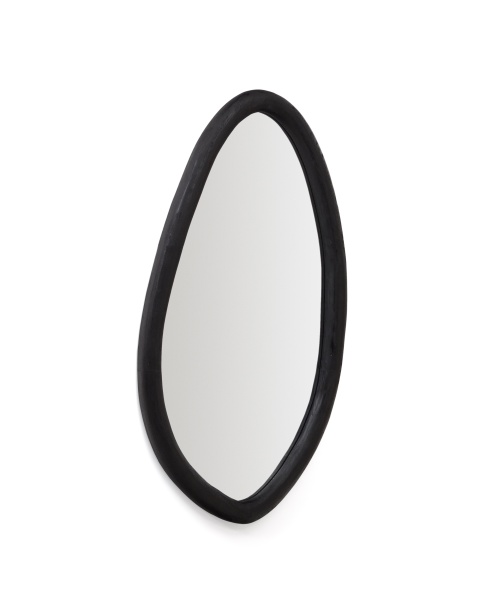 Magrit Зеркало в раме из массива мунгура с черной отделкой Ø 60 x 110 см от интернет-магазина IDODOM.RU