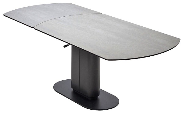 Стол обеденный Gerda (140+60) керамика матовая серая, поворотный механизм от интернет-магазина IDODOM.RU