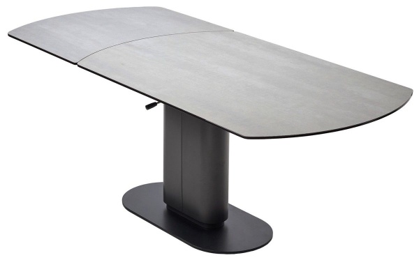 Стол обеденный Gerda (140+60) керамика матовая серая, поворотный механизм от интернет-магазина IDODOM.RU