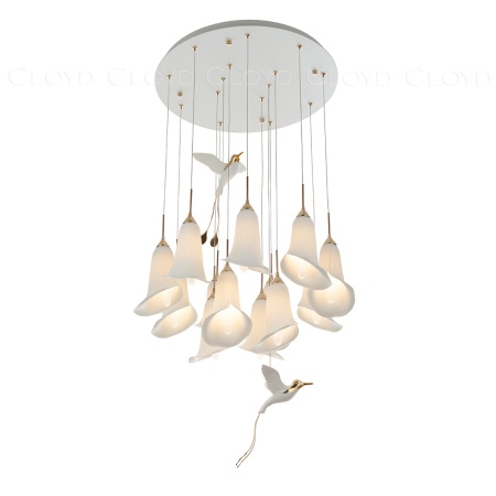 Люстра Cloyd OSANNA C13 / Ø60 см - керамика - белый (арт.11889) от интернет-магазина IDODOM.RU