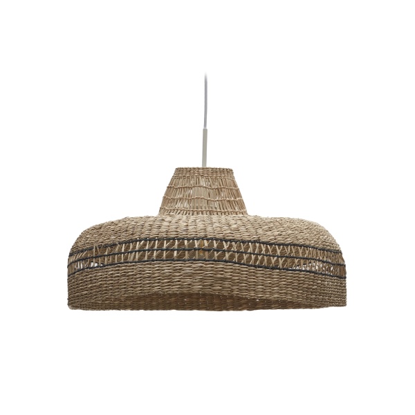 Плафон Rupia из натурального волокна с натуральной и черной отделкой, 55 см от интернет-магазина IDODOM.RU