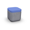 Пуф Grace графитового цвета, аксессуар темно-синего цвета
