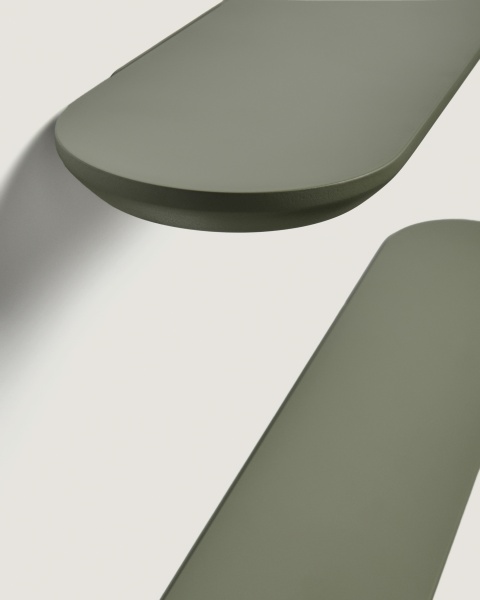 Комплект из 2 полок Arely из МДФ с зеленым лаковым покрытием, 35 см/55 см от интернет-магазина IDODOM.RU