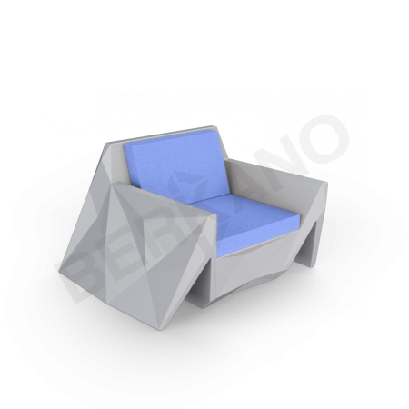 Кресло Quaro с подушками Concrete Gray, Navy