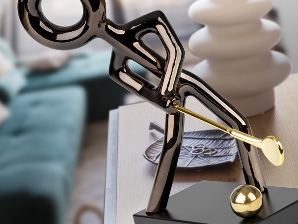 Golf Декоративная фигура -черный/золотой от интернет-магазина IDODOM.RU