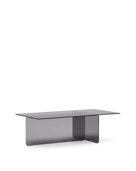 Журнальный столик Zaren из серого закаленного стекла, 120 x 60 см от интернет-магазина IDODOM.RU