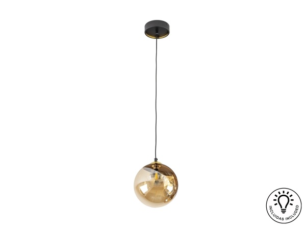 Подвесной светильник Dark 1L 20D черно/латунный от интернет-магазина IDODOM.RU