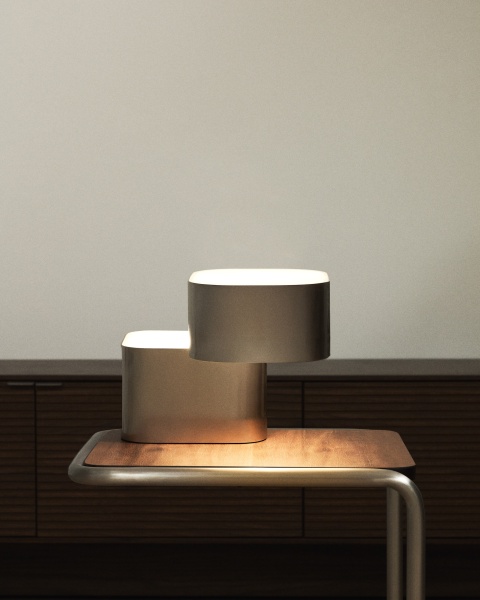 Настольная лампа Tanden из серого металла с матовой отделкой от интернет-магазина IDODOM.RU