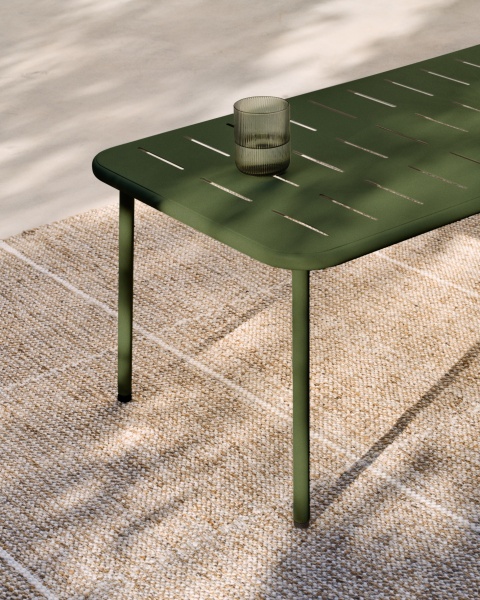 Уличный журнальный столик Zivia из стали зелёного цвета 90 x 50 см от интернет-магазина IDODOM.RU