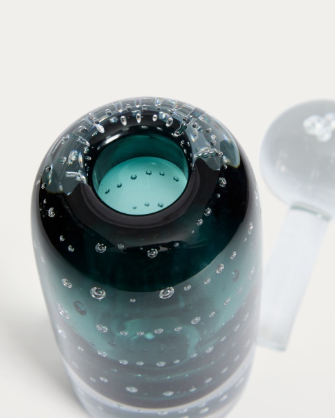 Ваза из зеленого стекла Lunivo 16,5 см от интернет-магазина IDODOM.RU