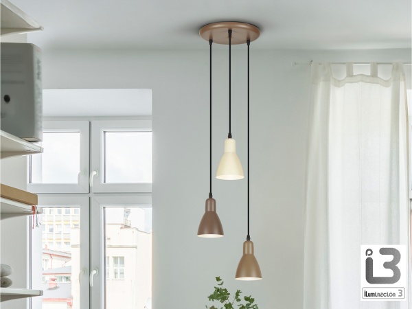 Afra Люстра 3L коричневый/кремовый от интернет-магазина IDODOM.RU