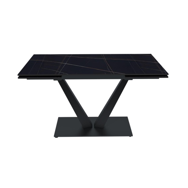 Стол раскладной Malibu (140+40+40), керамика матовая Blackgold от интернет-магазина IDODOM.RU