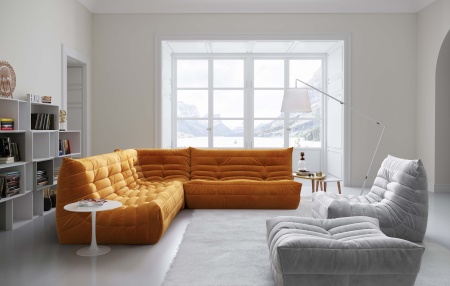 Диван ДеФранс™️ прямой 2-х местный - Омега велюр