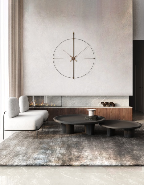 Часы настенные Bilbao Premium Walnut - brass от интернет-магазина IDODOM.RU