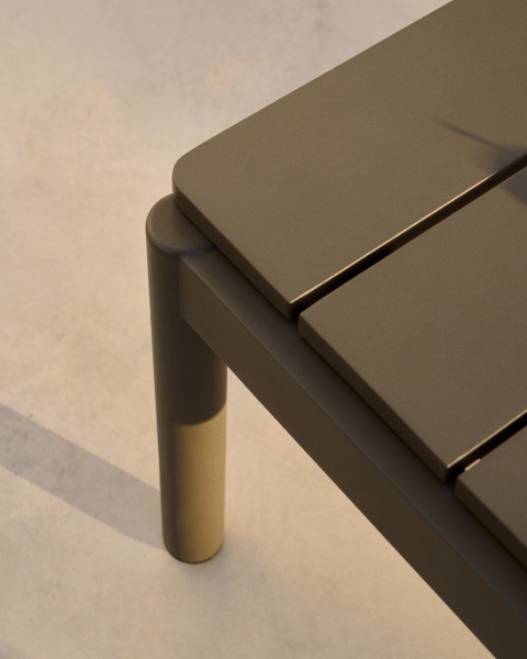 Журнальный столик Sorells из зеленого алюминия 63 x 149 см от интернет-магазина IDODOM.RU