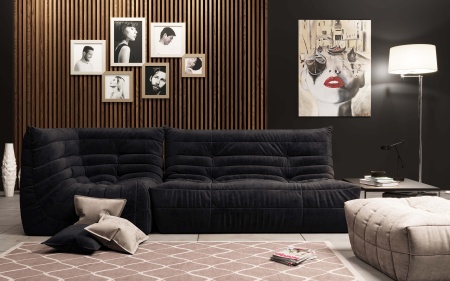 Диван ДеФранс™️ прямой 2-х местный - Омега велюр