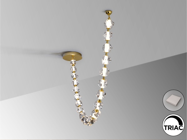 Люстра Zaria II 21L- золотой/жемчужный DIM от интернет-магазина IDODOM.RU