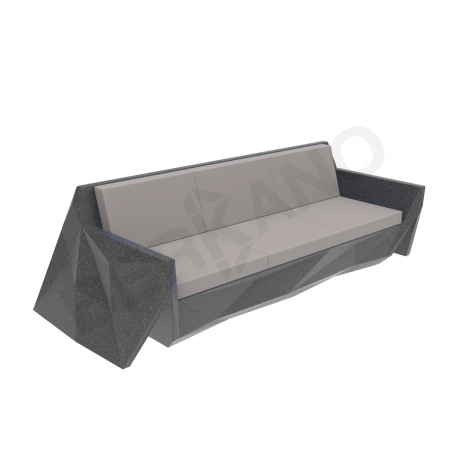 Диван Quaro с подушками Black Granite, Graphite