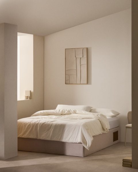 Кровать Matters c ящиком для хранения 150x190 бежевая от интернет-магазина IDODOM.RU