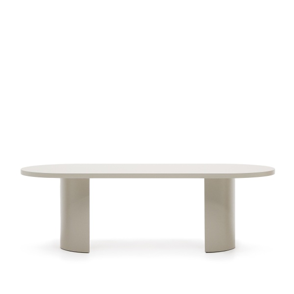 Стол Nealy из лакированного МДФ в отделке экрю, 240 x 100 см от интернет-магазина IDODOM.RU