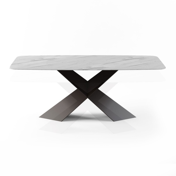 Стол овальный Tyler 200, керамика матовая, светлый от интернет-магазина IDODOM.RU