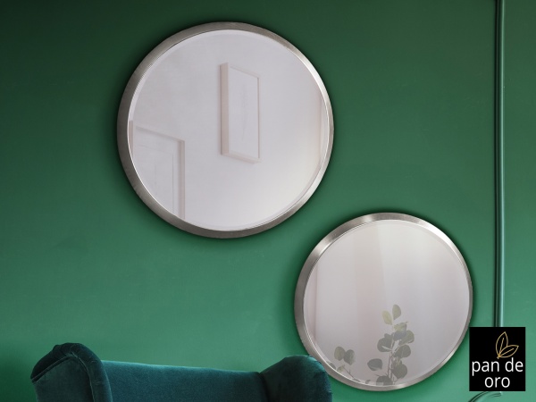 Зеркало круглое Aries 54Ø серебряное от интернет-магазина IDODOM.RU