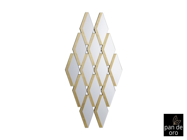 Зеркало Romulo из золотистых пластин от интернет-магазина IDODOM.RU