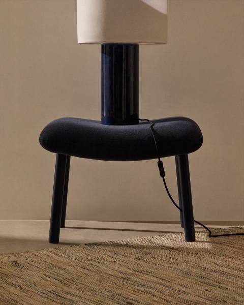 Пуф для ног Inari синий из стали и полиэстра 60 x 50 см от интернет-магазина IDODOM.RU