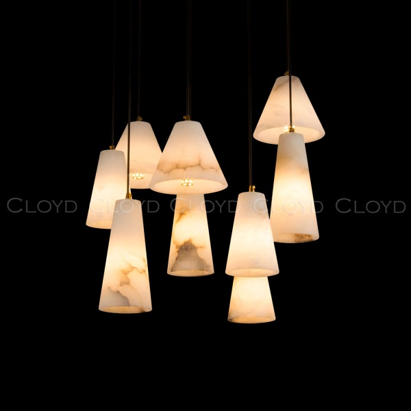 Подвесной светильник Cloyd ANNEX P1 / выс. 18 см - алебастр - латунь (арт.12351) от интернет-магазина IDODOM.RU