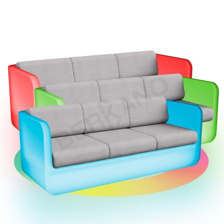 Диван Grace с подушками Snow White RGB, Gray