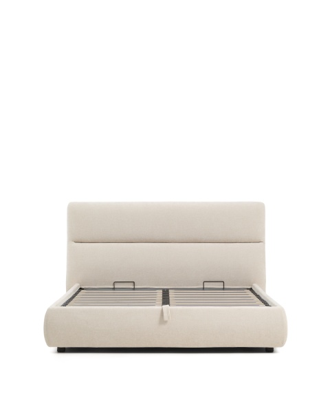 Кровать Dafra бежевого цвета из шенилла с ящиком для хранения 160 х 200 см от интернет-магазина IDODOM.RU