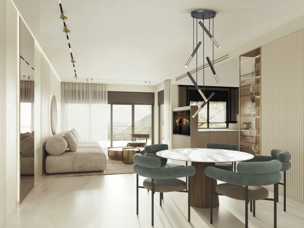 Люстра Edna 5L черный / золотой от интернет-магазина IDODOM.RU