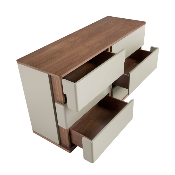 Комод  7168/MC2320DR из серого лака и орехового дерева от интернет-магазина IDODOM.RU