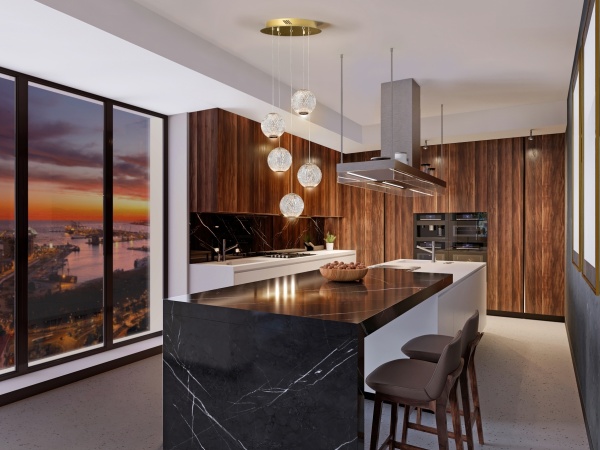 Люстра Austral LED 5L Ø32 золото от интернет-магазина IDODOM.RU