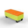 Скамейка Brick 120 Spring Green, Orange
