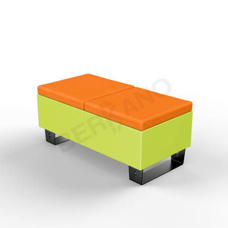 Скамейка Brick 120 Spring Green, Orange